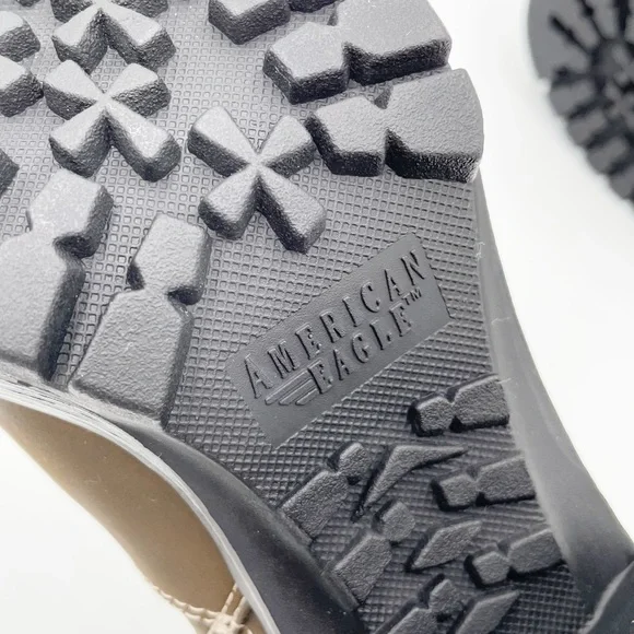 Vintage Y2K American Eagle Flex Brown Leather Chunky Platform Boots Size 10 - Picture 12 of 15